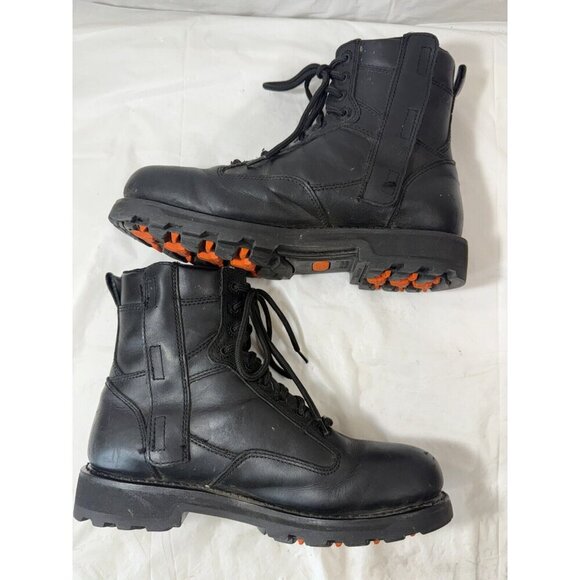 HarleyDavidson Men's Relief Shock Aborber Black Motorcycle Boots 93074 10 Wide - Picture 8 of 12